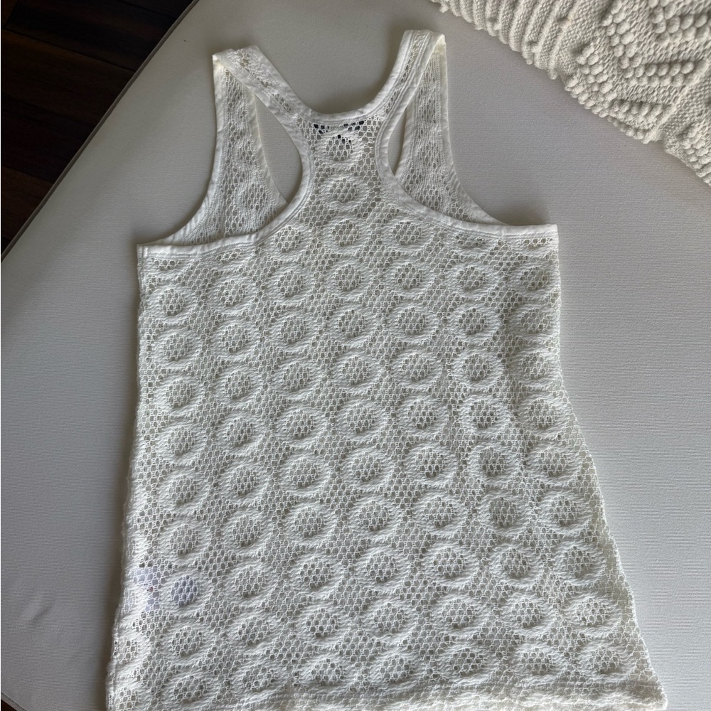Banana Republic Off White Crochet Tank Top❗️ - Picture 2 of 6